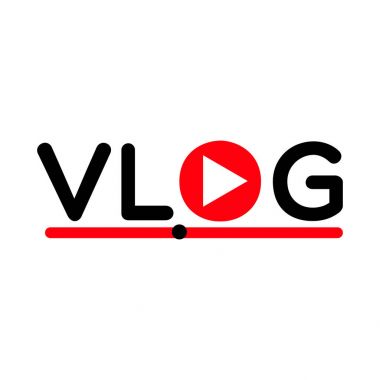 Vlog video bloglama kavramı logo sembol akarsu