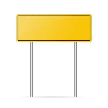 Yol işaret boş mockup vektör 