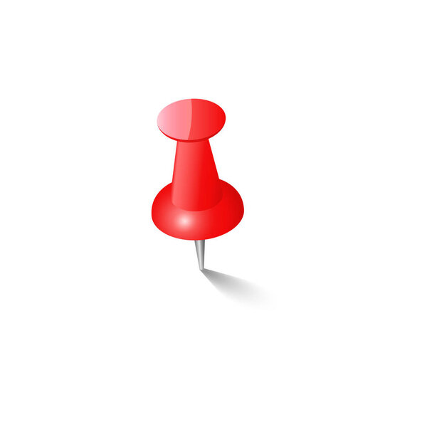 red push pin Thumbtack  Top view