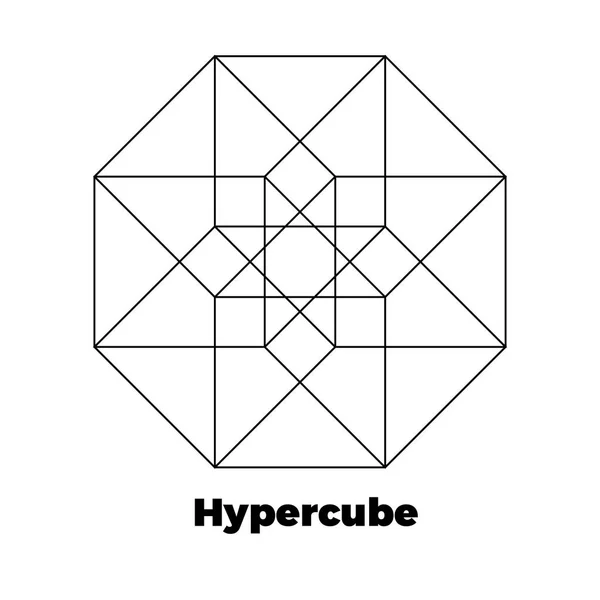 Hipercubo vector icono — Archivo Imágenes Vectoriales
