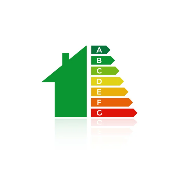 能源效率的房子图标 — 图库矢量图片