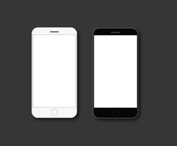 Mobile phone screen mockup vector — Stock Vector