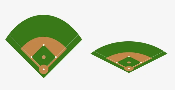 Rencana vektor lapangan baseball Grafik Vektor