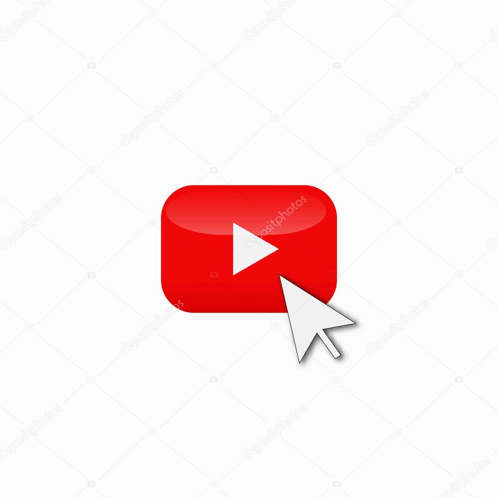 red play button vector