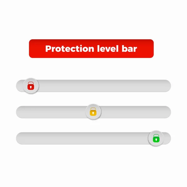 Protection level bar — Stock Vector
