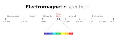 Electromagnetic Spectrum  scale clipart