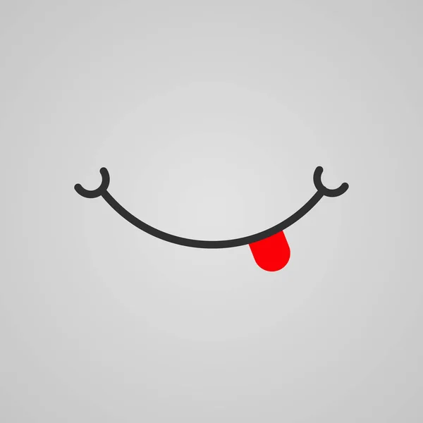 Smiley-ikonen med rött spontar — Stock vektor