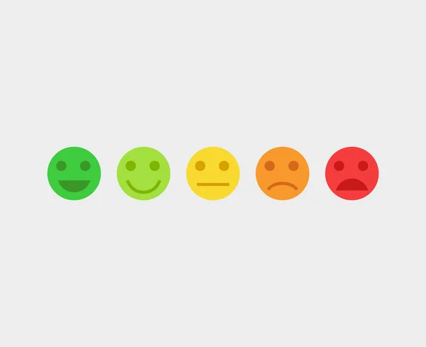 Feedback vektor konceptet emoji ansikten — Stock vektor