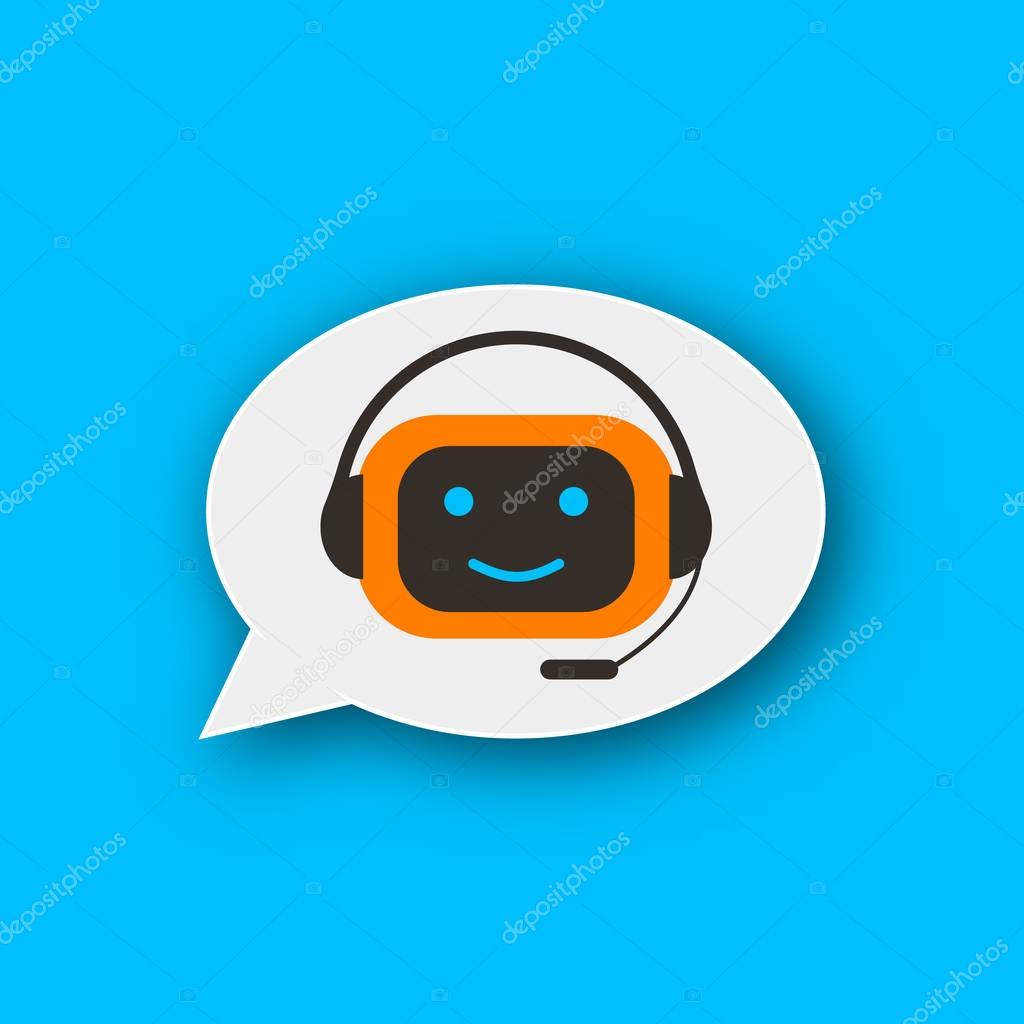 Chatbot concept chat bot vector icon customer support