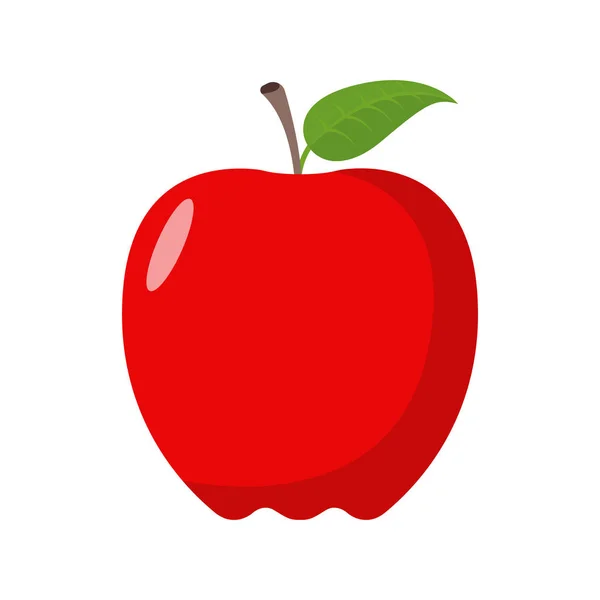 Red Apple Fruit Icon Vector — стоковий вектор