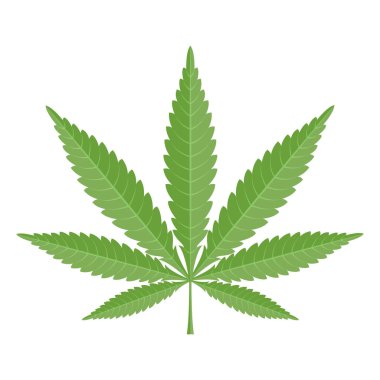 Marihuana Kenevir Yaprak İllüstrasyon Vektörü