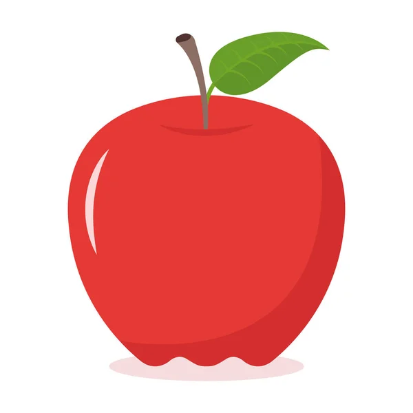 Red Apple Fruit Verse Illustratie Vector — Stockvector