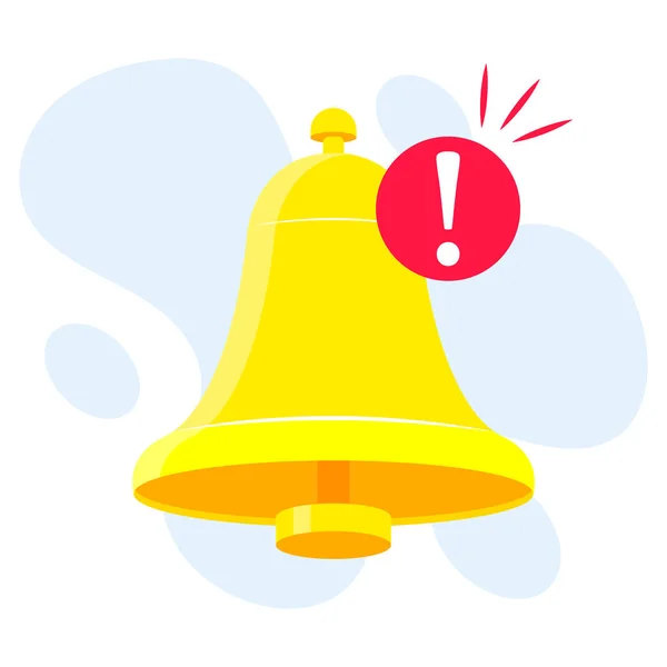 Nuevo Vector Icono Notificación Nuevo Mensaje Bell Ilustración — Vector de stock
