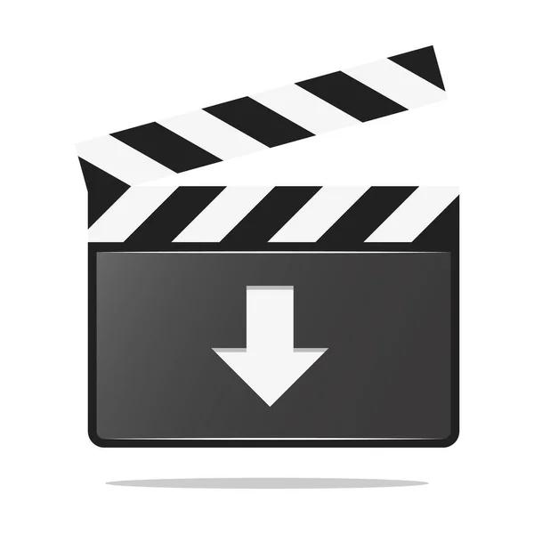 Scarica Icona Video Illustrazione Clapper Board Vector — Vettoriale Stock