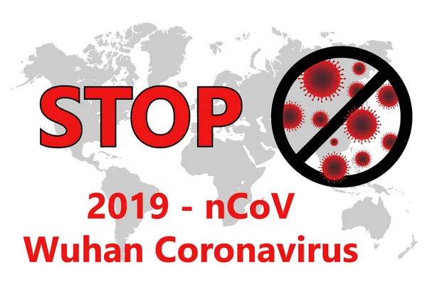 Coronavirus Wuhan Vírus Quarentena Ilustração Vetor — Vetor de Stock