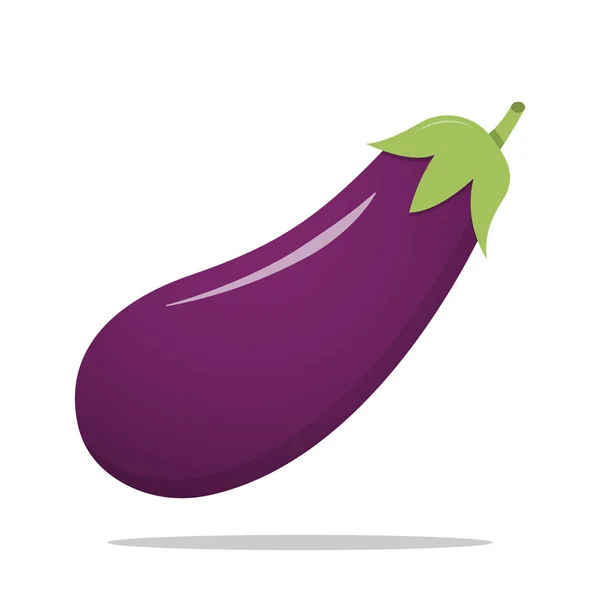 Frische Auberginen Gemüse Isolierte Illustration Symbol — Stockvektor