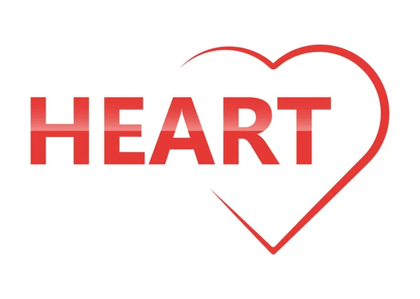 Koncepce Ikony Srdce Ilustrace Vektor Tvaru Srdce — Stockový vektor