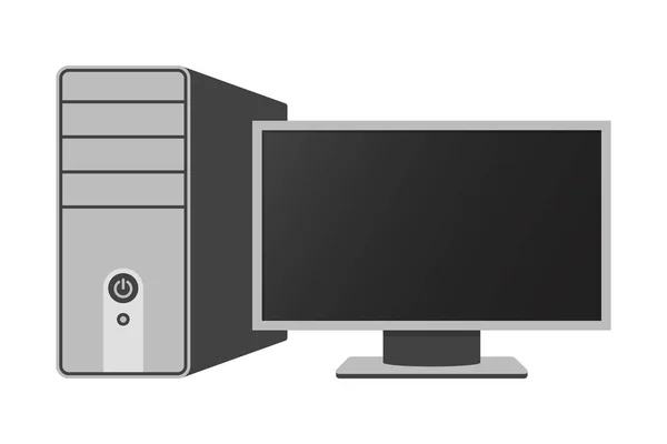 Computer Illustrazione Icona Monitor Vettoriale — Vettoriale Stock