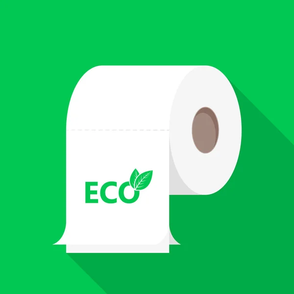 Papel Higiênico Multi Folha Eco Ilustração Vector —  Vetores de Stock