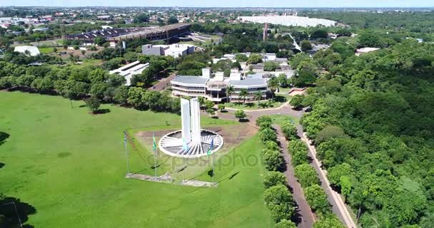 UFMS Universidad Federal de Mato Grosso do Sul Aerial Imagem — Vídeos de Stock