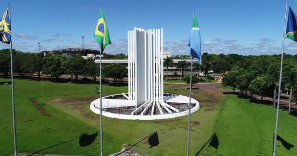 UFMS Universidad Federal de Mato Grosso do Sul Aerial Imagem — Vídeo de stock
