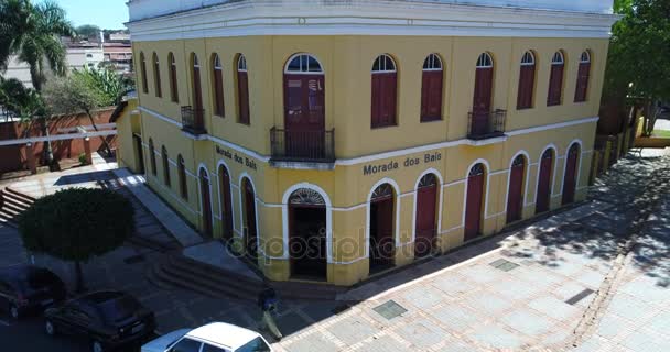 Kulturális emlék a Casa do Bais, történelmi központ a város Campo Grande — Stock videók