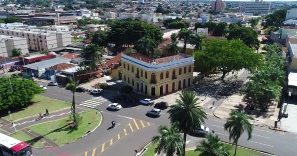 Культурного пам'ятника Casa робити Bais, історичний центр міста Кампо-Гранде — стокове відео