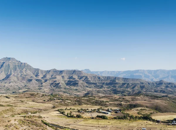 Paisagem africana oriental perto de lalibela ethiopia — Fotografia de Stock