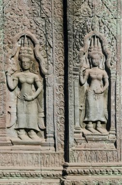 rakamlar angkor wat Tapınağı Kamboçya'daki antik Asya taş oyma