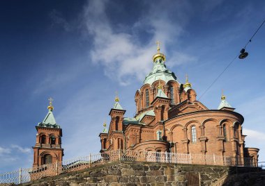 Bahriyeli Ortodoks kilise katedral ünlü dönüm noktası helsinki c