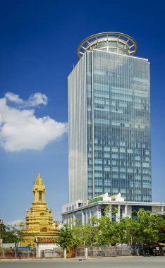 Canadia banka kule gökdelen içinde merkezi phnom penh şehir cambodi