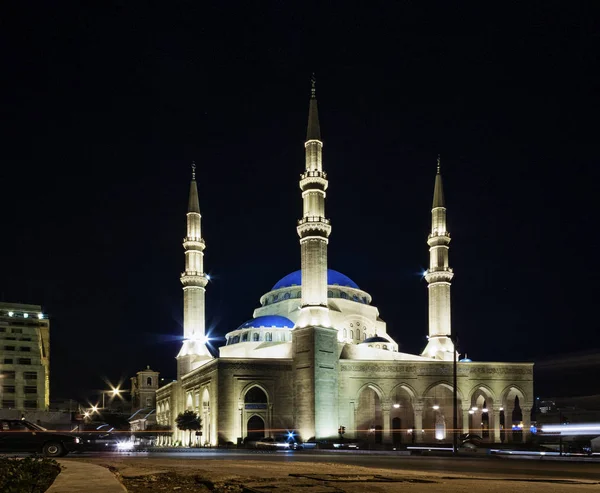 穆罕默德 · 阿明清真寺地标在中央黎巴嫩贝鲁特市 — 图库照片
