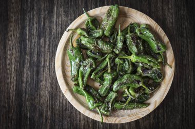 gizemli padron yeşil biber İspanyolca tapas snack ızgara