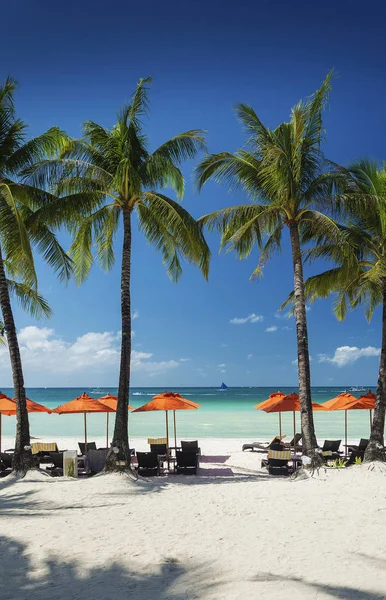 Fő strand, a trópusi paradicsomban boracay island, Fülöp-szigetek — Stock Fotó