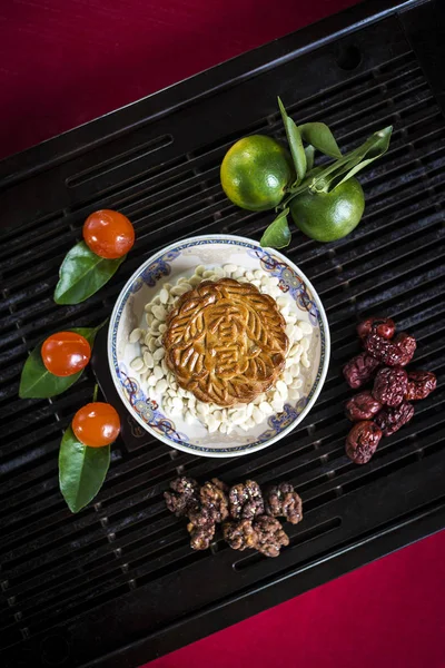 geleneksel Çin şenlikli mooncake pasta tatlı
