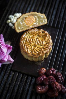 geleneksel Çin şenlikli mooncake pasta tatlı