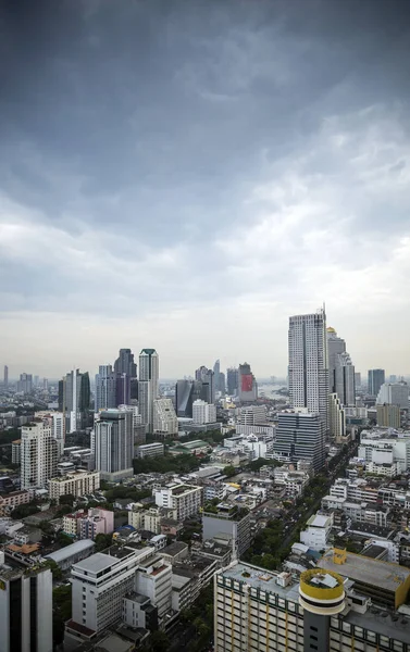 Vista do silom central em Bangkok Tailândia por dia — Fotografia de Stock