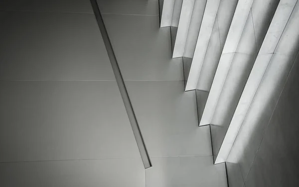 Abstrakter grauer Hintergrund zeitgenössischer Minimal-Architektur in — Stockfoto