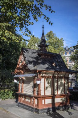 Vintage kiosk Merkezi helsinki park Finlandiya
