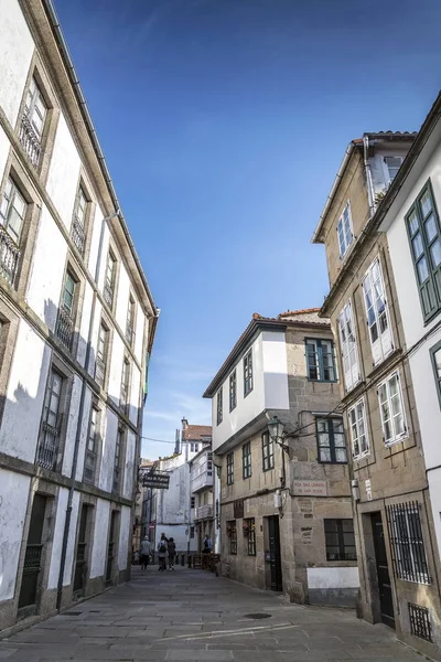 Scène de rue à santiago de compostela vieille ville espagne — Photo