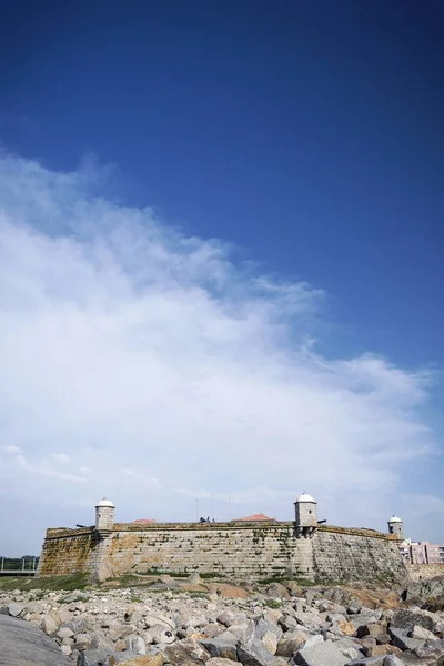 Castelo do queijo fort landmark on porto coast portugal — Stok fotoğraf