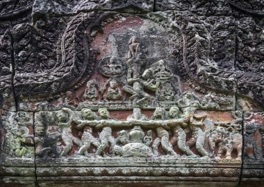 Landmark Kamboçya Preah Vihear antik Khmer Tapınağı kalıntıları