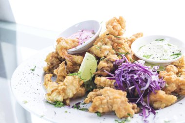 gizliliğe tempura deniz ürünleri modern füzyon gurme yemek mutfağı mea