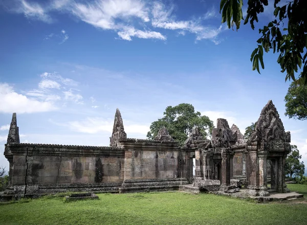 Preah vihear híres ősi templom romjai landmark Kambodzsában — Stock Fotó