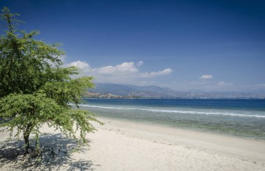 dili, Doğu timor yakınındaki areia branca tropikal plaj manzarası