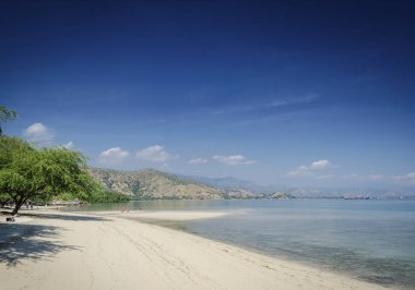 dili, Doğu timor yakınındaki areia branca tropikal plaj manzarası