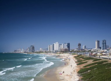 tel aviv İsrail şehir plaj ve manzarası görünümü