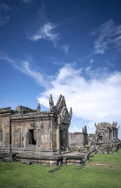 Slavného starověkého chrámu Preah vihear ruiny mezník v Kambodži — Stock fotografie