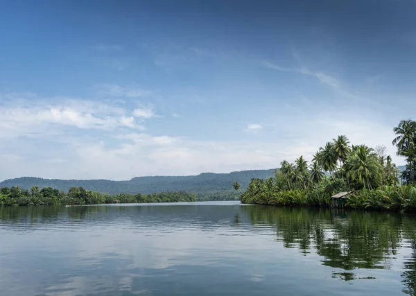 Tatai río selva naturaleza paisaje en remoto cardamomo montañas —  Fotos de Stock