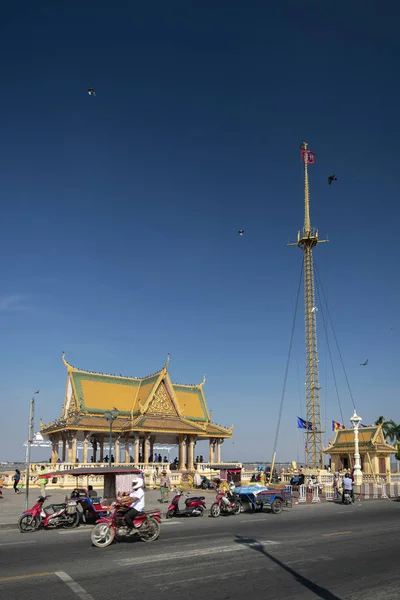 Preah ang Dorngkeu kegyhely mérföldkő Phnom Penh város Kambodzsa — Stock Fotó